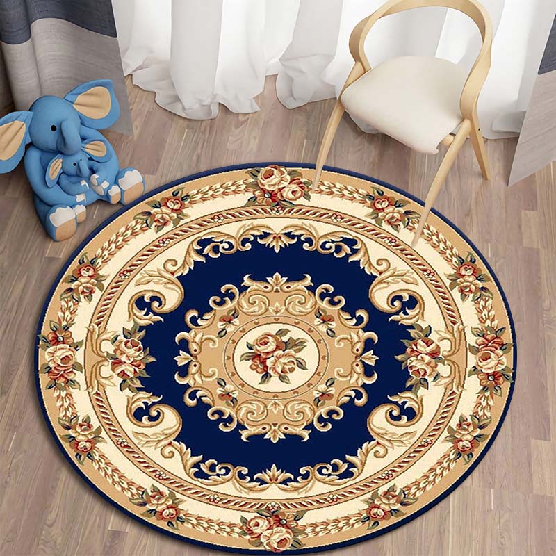 Round Persian Pattern Rug Living Room  Bedroom Home Decor   Mat Floor  Moda