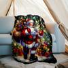 Christmas Santa Claus Theme Printed Blanket - Perfect for Couch, Bed, Travel & Outdoor Use | Machine Washable, Cozy & Durable.