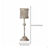 Floor Candlestick Distressed Wrought Iron Candle Stand Tall for Photo Shoots