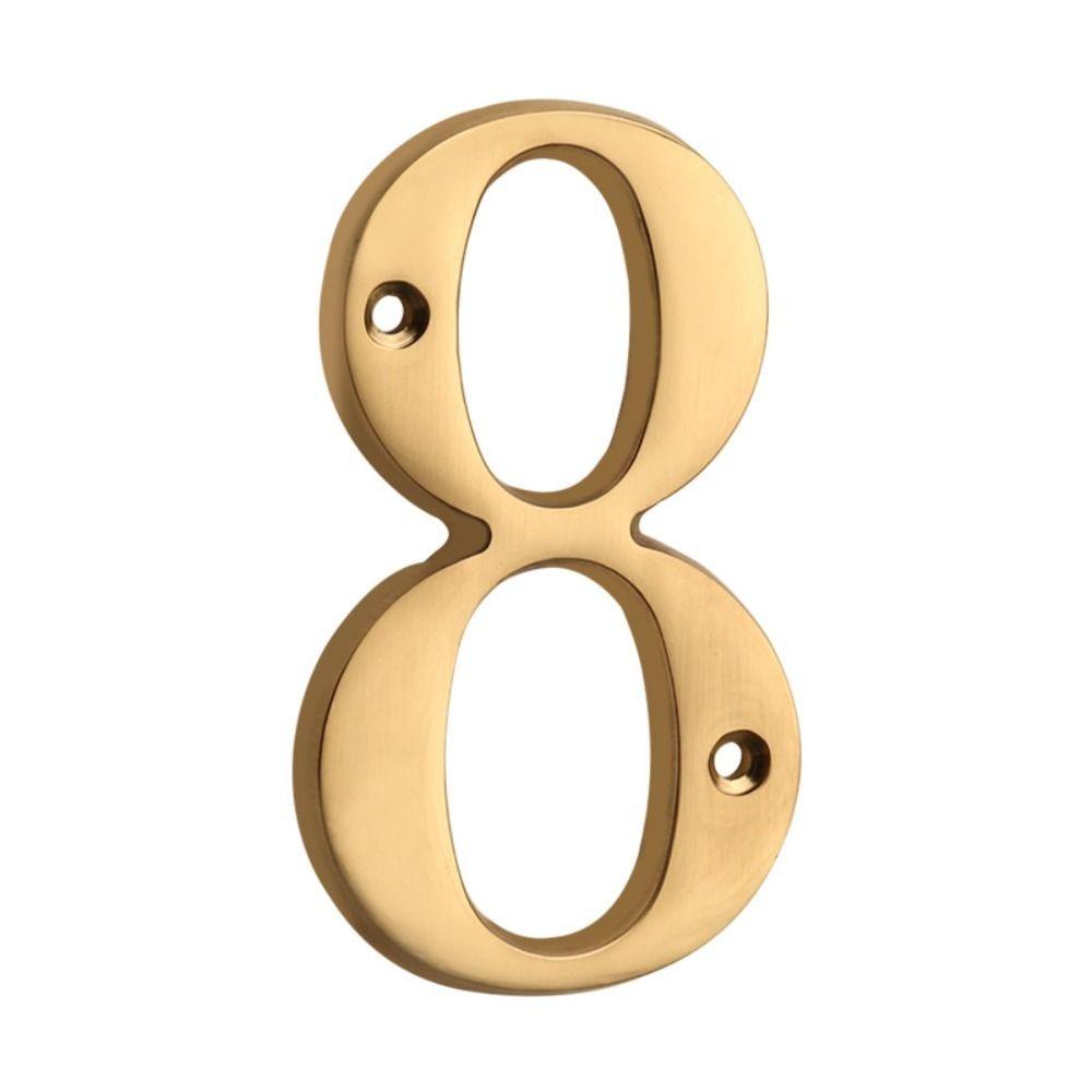 Solid Brass Metal Address Sign 4 Inch Apartment Door Number Mailbox Address Sign Outdoor Use
