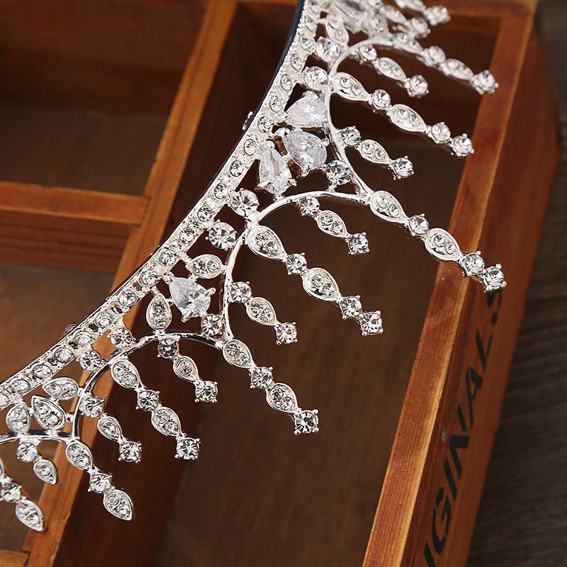 Корейская новая циркониевая свадебная корона королева день рождения платье высокая прическа повязка на голову кристалл стразы принцесса корона