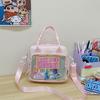 Cute Crossbody Pain Bag Student Versatile Shoulder Bag Large Capacity Commuter Handbag Transparent Backpack