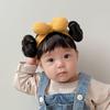 Модный милый детский парик для волос, повязка на голову для детей, бант для девочек, повязка на голову для новорожденных, парик для малышей, шапка, накладка для волос, головной убор для косплея