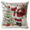 Christmas Snowman Pillowcase Living Room Decoration Linen Pillowcase New Year Santa Claus Christmas Sofa Cushion Cover