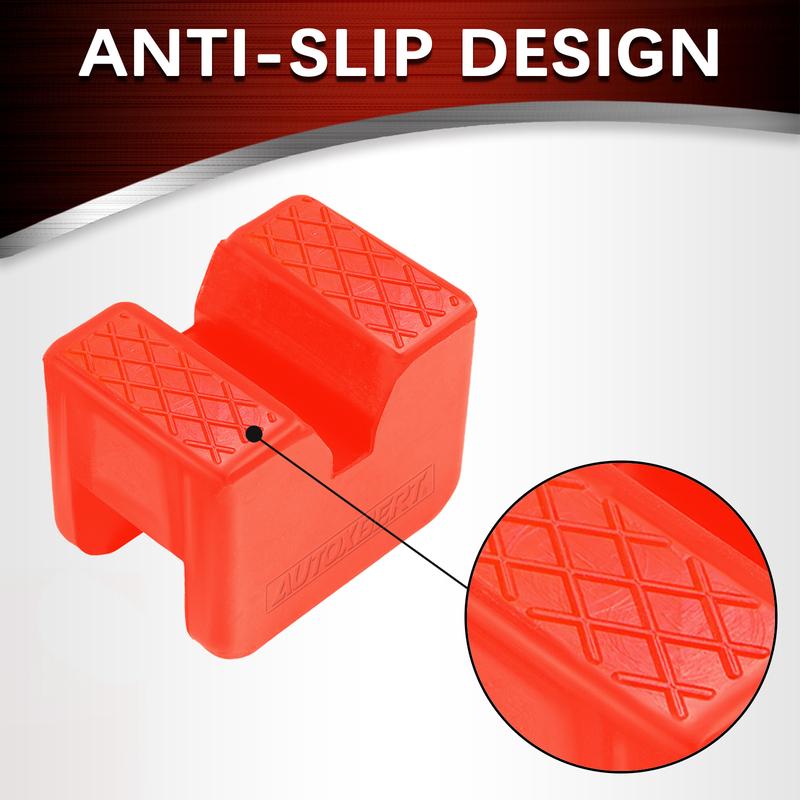 2Pcs Universal Slotted Jack Pad Adapters Car Lift Support Block with Frame Rail & Pinch Weld Protector with Anti-Slip Grip Safe
