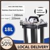 220V 18L Stainless Steam Autoclave Sterilizer Medical Steam Sterilizer Stainless Steel Dual Heating Disinfect Equipment for Lab