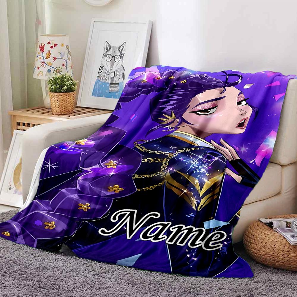 Custom Name Rumi'S Purple Adventure Party Blanket For Couch Bed Plush Cozy Fuzzy Blanket Super Soft Warm Blankets For Fall And Winter 0916196