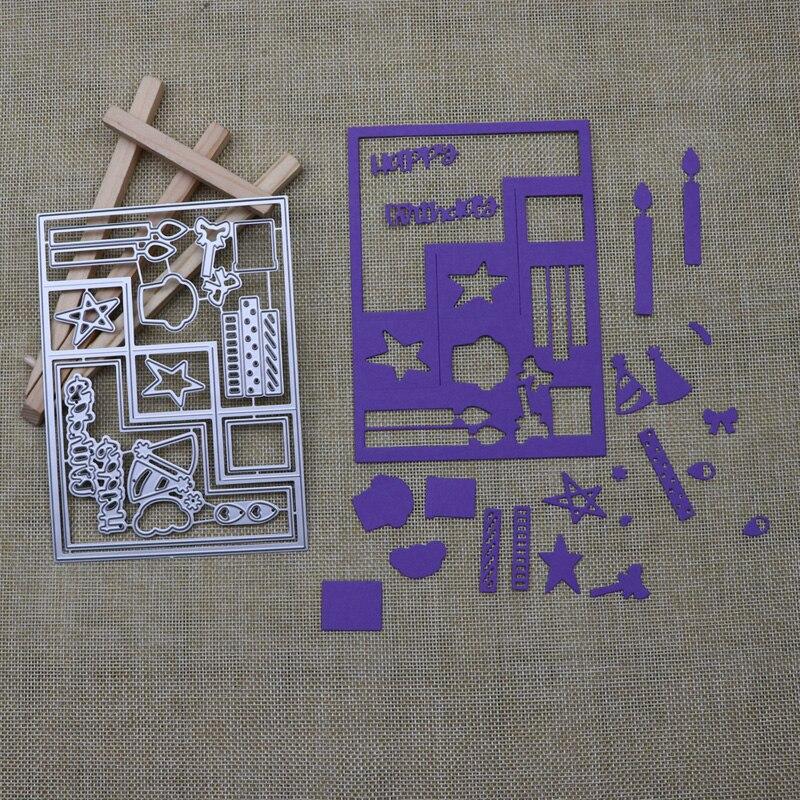 Happy Birthday Set Die Cut Metal Cutting Dies Stencils DIY Scrapbooking Card Making Embossing Craft