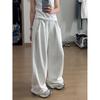 Vintage Baggy Sweatpants Women Autumn Y2k Korean Loose Wide Leg Pants Zipper Fly Casual Sports Pants Streetwear