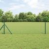 VidaXL Chain Link Fence with 7 Posts 0.6x10 M Galvanized Steel Green 3351067
