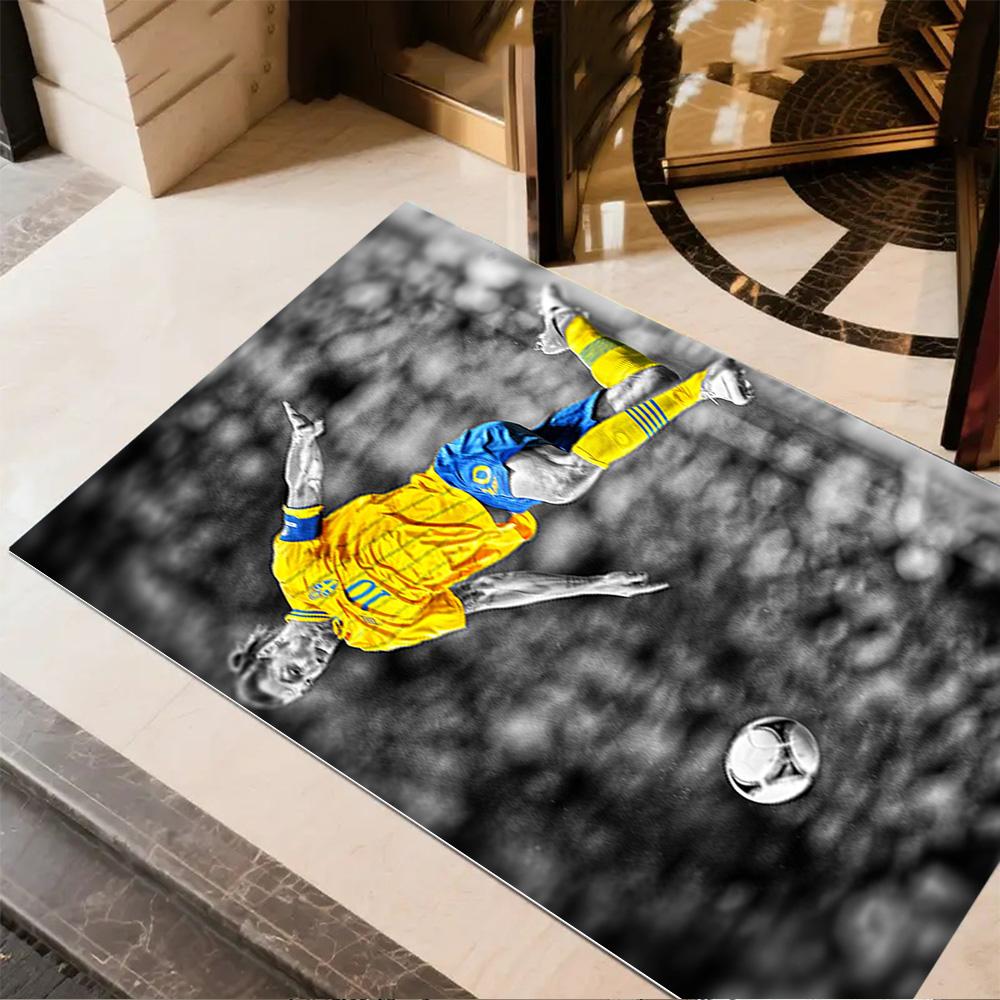 Soccer Player Action Floor Mat Perfect for Decorate room Balcony Hallway Bedrooms Antislip Carpet Office home decor Perfect Gift for Women/Men