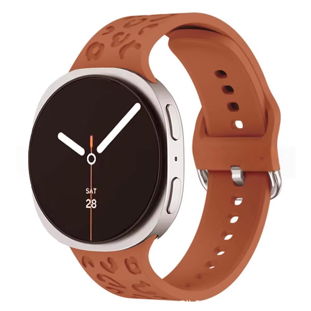 Ремешок для Samsung Galaxy watch 8/8 classic 46мм 44мм 40мм Гравированные леопардовые браслеты на запястье Correa pulseras Galaxy watch 8 Ремешок