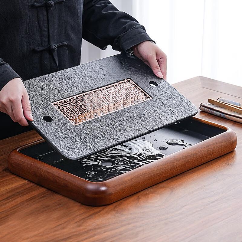Haofeng Black Gold Stone Gongfu Tea Tray Set