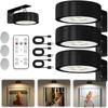 3 x Magnetic Remote Controlled Board Light, Rechargeable Wireless LED Table Lights, 3 Colours and Timer Function