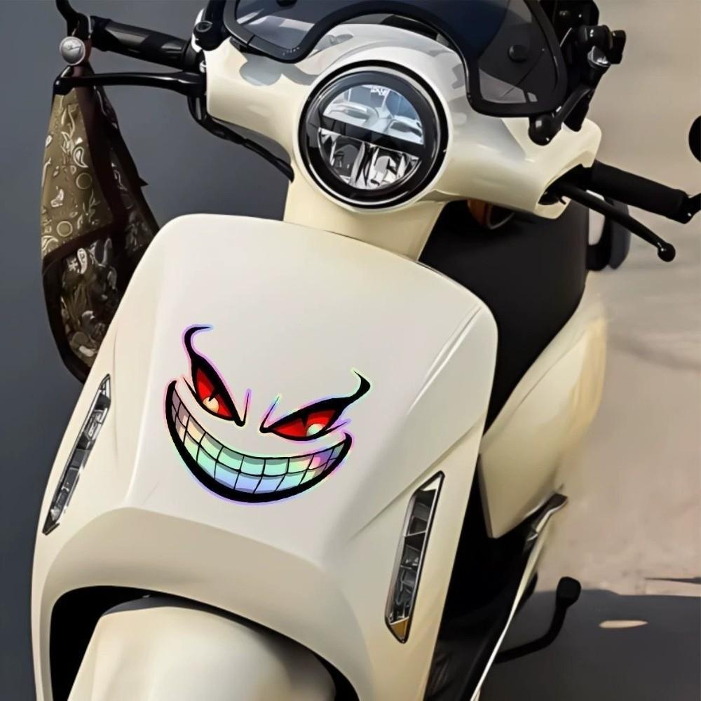 1PC Cool Car Fierce Red Eyes Sticker Reflective Motorcycle Sticker for Cars,Motorcycles,Helmet Etc