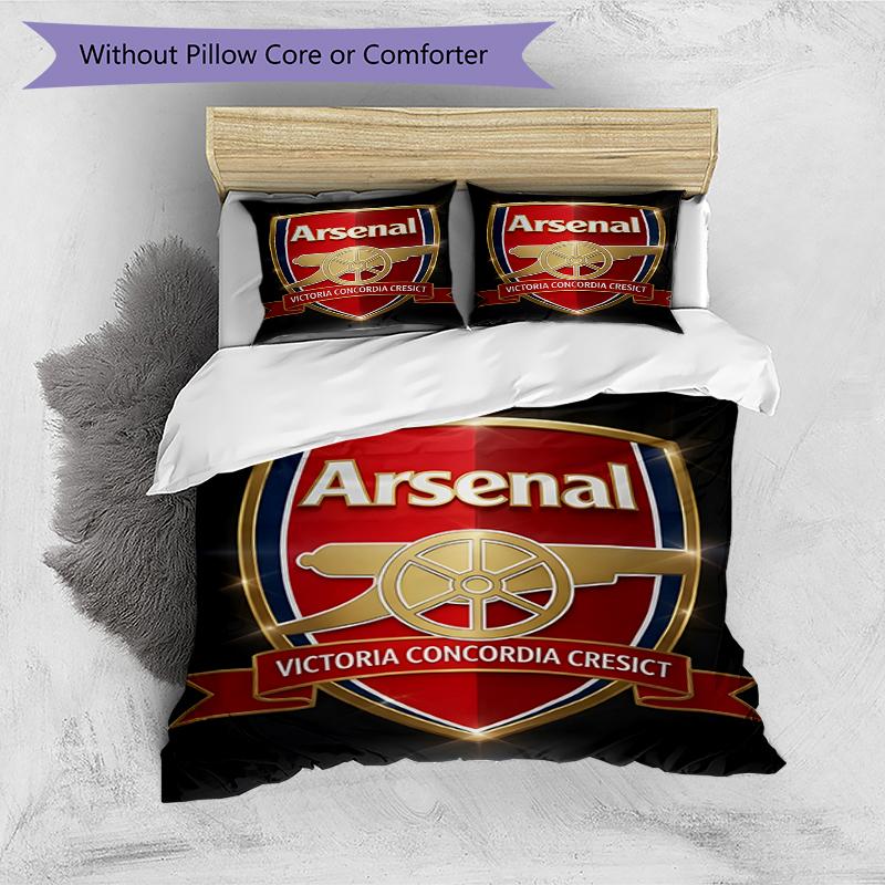 3pcs Duvet Cover Set (1*Duvet Cover + 2*Pillowcase, Without Core),football team.C Print Bedding Set, Bedroom Decor, All‑Season, Birthday Gift