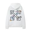 9099 Off-White 2026 Autumn and Winter New OW Butterfly Letter Arrow Pattern Men's and Women's Hooded Sweatshirt