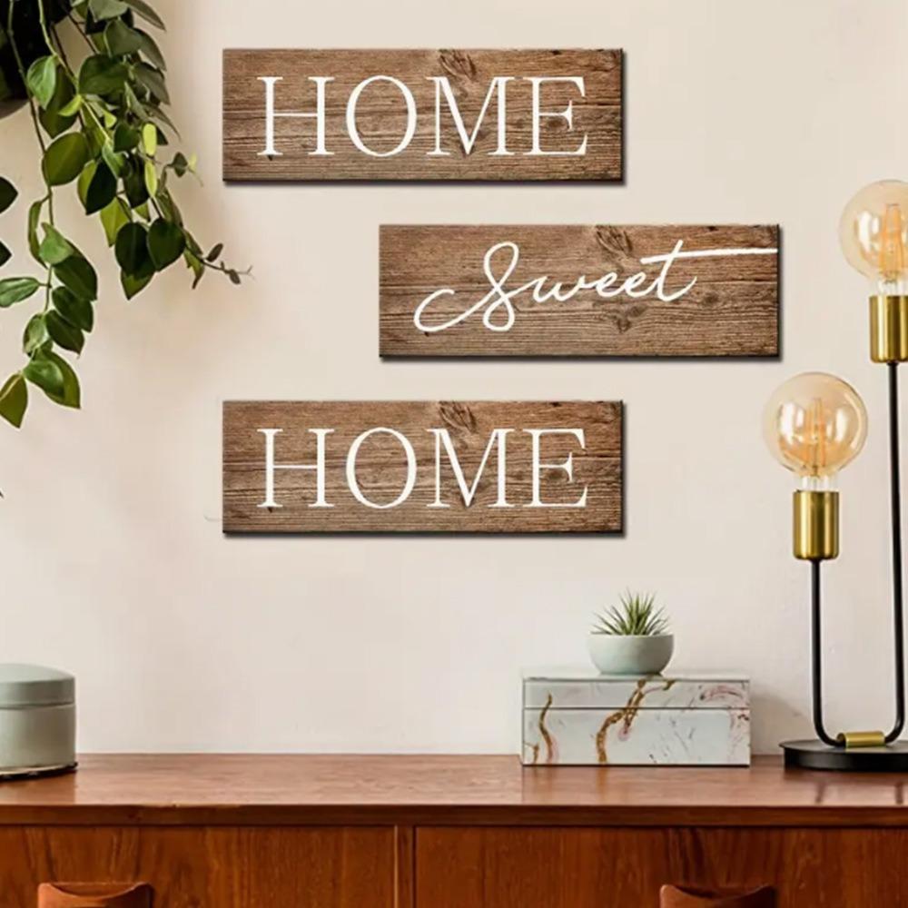 The Feeling of Returning Home Letters Sign Rustic Style English Letter Hanging Board Wedding