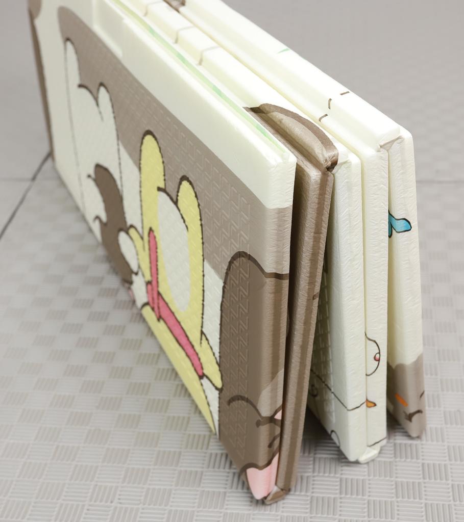 Складной коврик 200x180x1см - пастельные домики