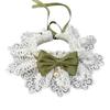 Fashion Neck Strap Dog Saliva Towel Lace Bowknot Pearl Collar Dog Neckerchief Puppy String Bib