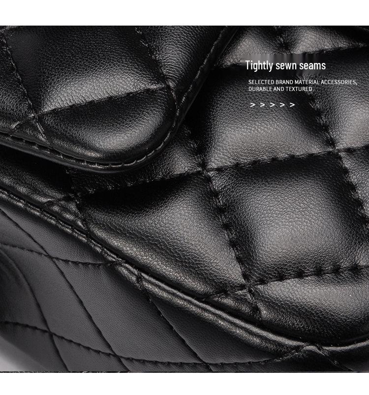 Женская квадратная сумка кроссбоди на золотой цепочке 2025 года - ромбовидная стежка из овчины