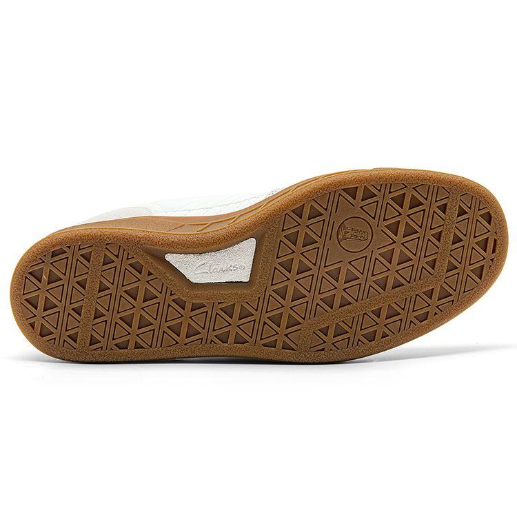 Clarks Кожаные Модные Удобные Повседневные Обувь Мужские кроссовки Белый 261703017