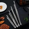 3pcs 304 Stainless Steel Barbecue Tongs Heat Resistant Steak Tongs Bread Tongs  BBQ Parties