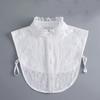 Elegant Stand Fake Collar Lace Embroidery Shirt Blouse Tops Detachable Collars Half Shirt False Collar Clothing Accessories