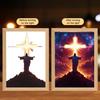 Светящаяся рамка для фотографий LED Религиозное искусство Ночник для дома Настенные и настольные декоративные огни Дни рождения Рождество Пасха Праздничный декор