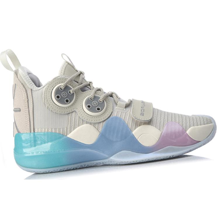 Li Ning WOW 8 Way Of Wade 8 Износостойкие Дышащие Высокие Баскетбольные Кроссовки Мужские Сахарная Вата ABAP113-9