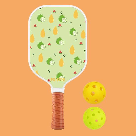 Набор для игры в пиклбол с ячеистым сердечником из стекловолокна и 4 мячами, эргономичная рукоятка