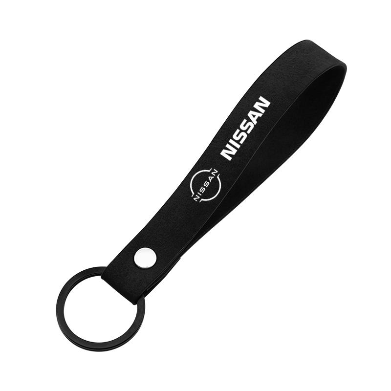 AUK2 for Nissan X-trail Qashqai Note Juke Sentra Leaf Aluminum Car Tire Valve Caps with Car Badge Keyring Keychain Set of accessories