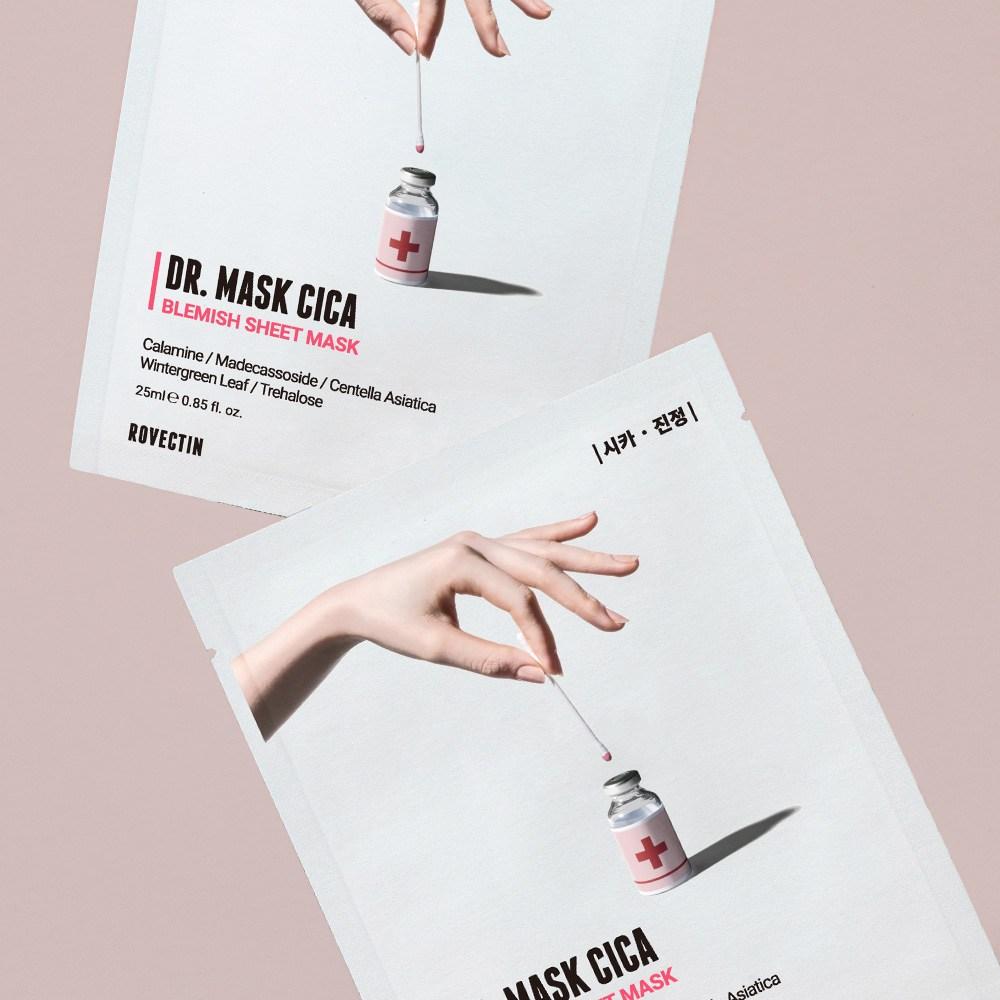 ROVECTIN Упаковка успокаивающей маски Cica, 1 упаковка, 30 шт.