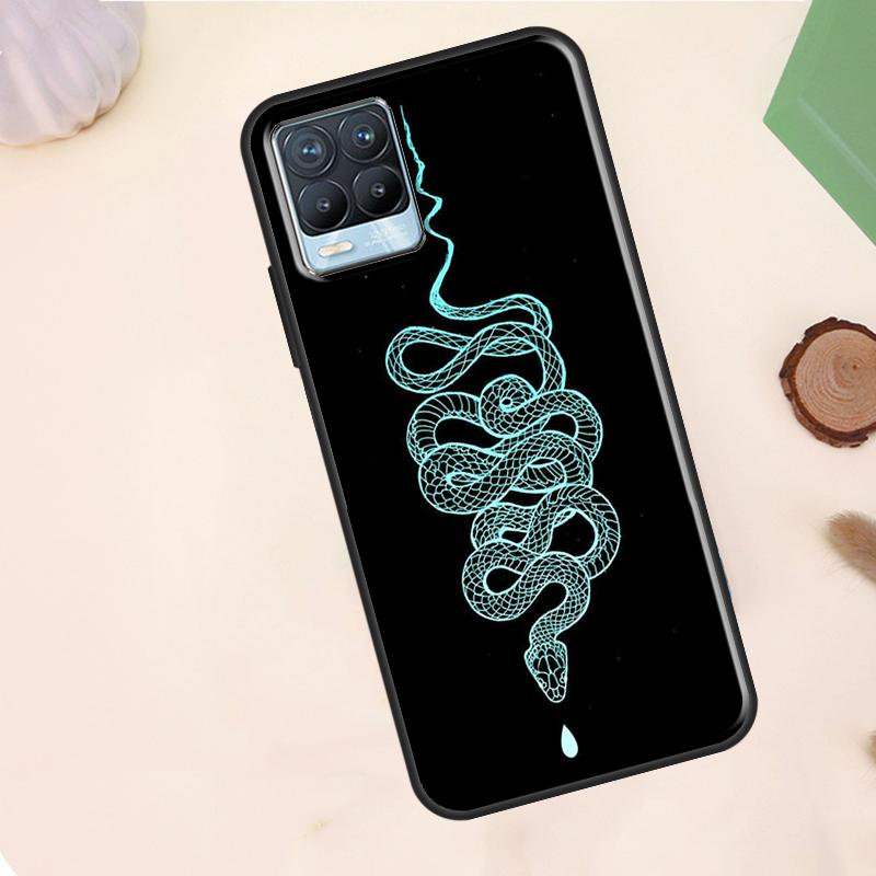 Чехол-арт с изображением змеи для Realme C67 C71 C63 C61 C55 C51 C53 C35 C65 C75 11 12 13 14 Pro Plus GT6 GT7 15 Pro