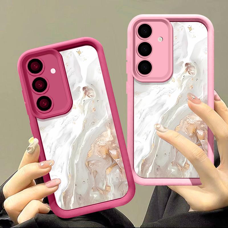 Мягкий чехол с узором под мрамор класса люкс для Samsung S24 FE S26 S25 S23 Ultra S22 S21 Plus A55 A54 A35 A34 A15 A14 A17 A37 A56 A57 5G Ударопрочный чехол для телефона