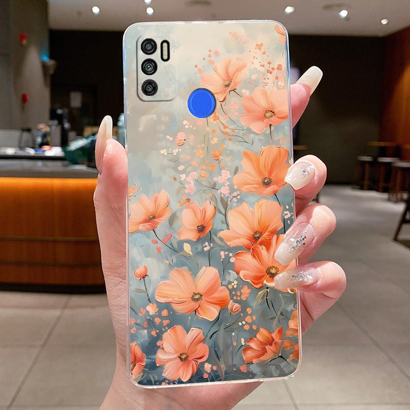 Для Tecno Spark 5 Air 6 Air Spark5 Pro Чехол Цветок Бабочка Бант Корпус Телефона Мягкий Силикон Прозрачный ТПУ Гелевый Чехол