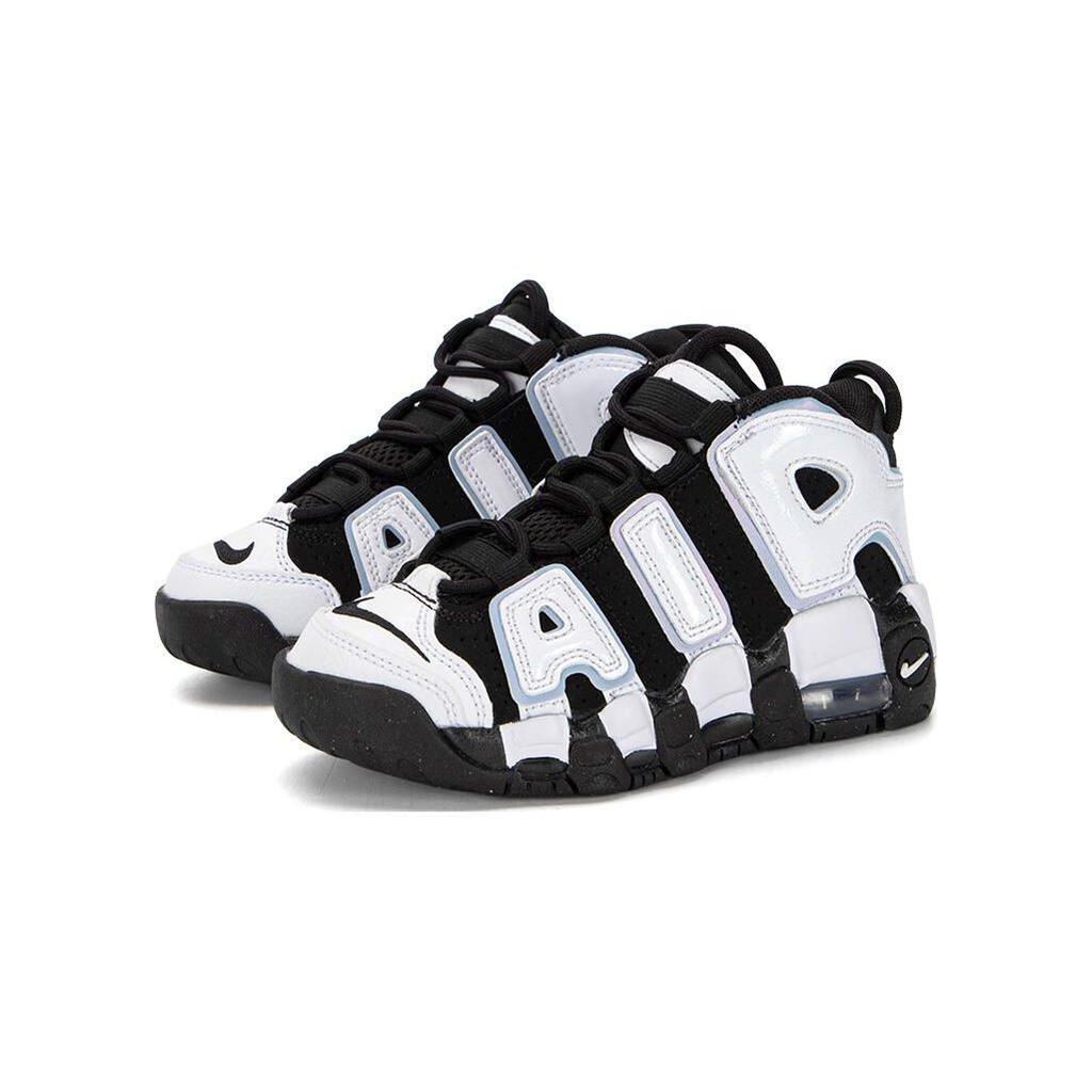 Nike Детские кроссовки Air More Uptempo PS Black Cobalt Bliss Белые разноцветные DQ6201-001
