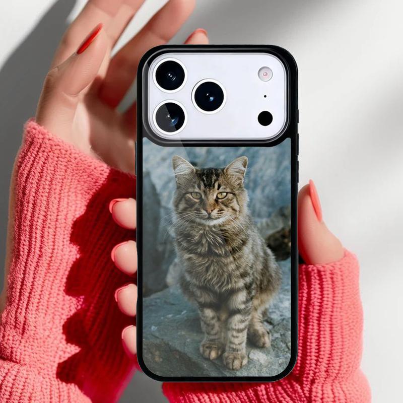 Милый котенок полосатый котенок Могги Чехол для телефона для iPhone 17 16 15 14 13 Pro Max Задняя крышка для 12 11 Pro Coque