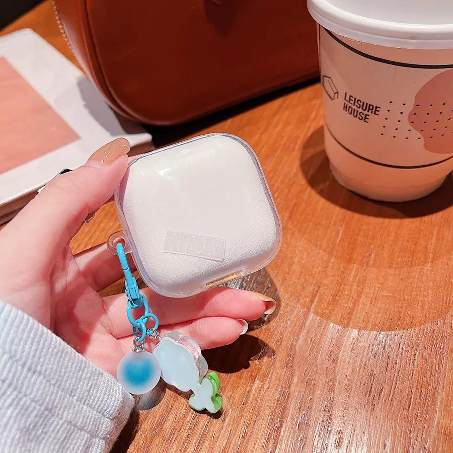 Case for Redmi Buds 6 Active / 6Lite Cover for Xaiomi Air4se Cute Cartoon Flower Silicone Transparent Earphone Cover