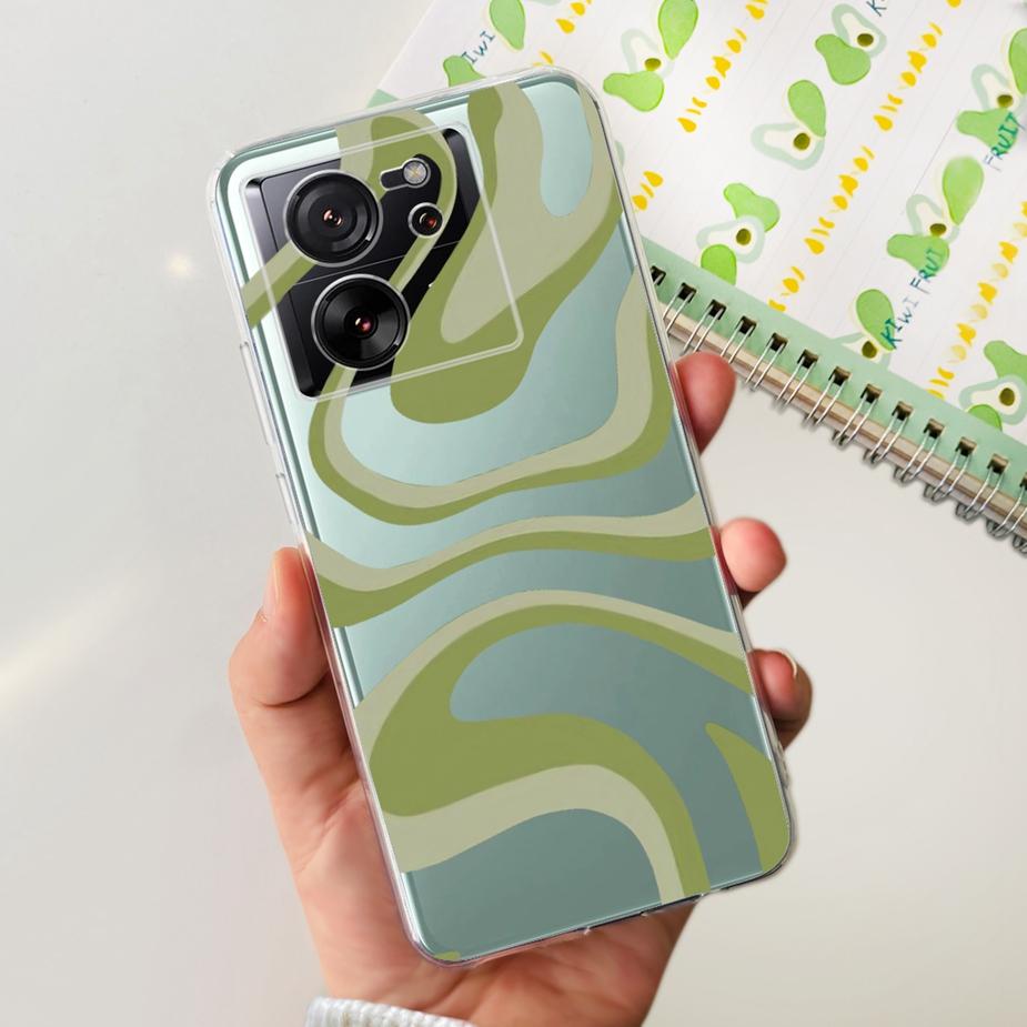 Чехол для Xiaomi 13T Pro Роскошная окрашенная задняя крышка Прозрачный силиконовый чехол для телефона Для Xiaomi Mi 13T Pro 13TPro Мягкие чехлы Сумки 6.67''