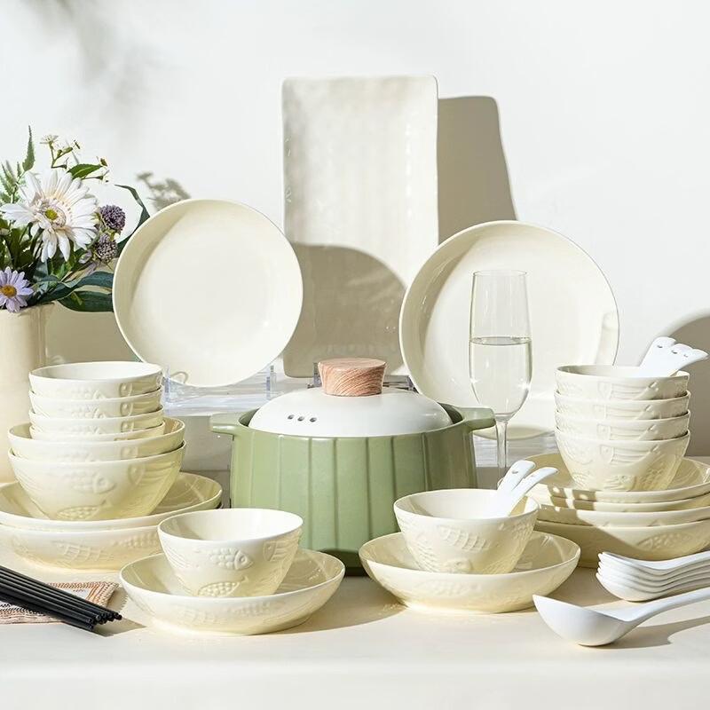 Керамический набор столовой посуды Kangfutao Jingdezhen