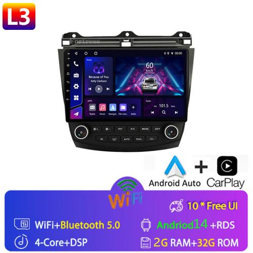 Android 14 Автомобильное радио для Honda Accord 7 2003-2008 GPS-навигация Мультимедиа Видеоплеер Carplay Android Auto Car Stereo 2 Din