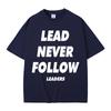 Рэпер Chief Keef Футболки с принтом Lead Never Follow Leaders Унисекс Женская Мода Хип-Хоп Винтажная Футболка Хлопок Повседневная Оверсайз Футболки