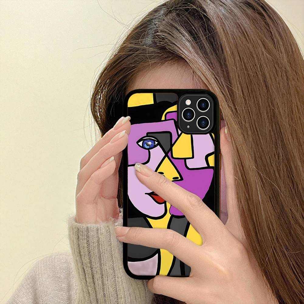 Защитный чехол для телефона Picasso Abstract Art из PC+TPU для iPhone 17 16 Pro Max 15 Plus 14 13 12 11