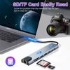 8 in 1 USB C To RJ45 Ethernet Multiports Hub with 4K HDMI,TF / SD Card Reader, USB-C, PD Charging, 2 USB-A for MacBook and More
