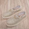 Men Canvas Shoes Men's Summer New Casual Breathable Shoes Flat Bottom Comfortable Linen Outdoor Walking Shoes Tenis Masculino