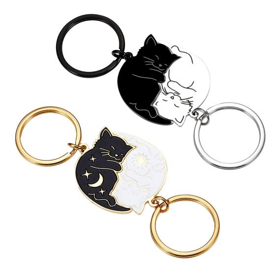 2 шт. брелок для пары мультяшный кот в форме пары брелок набор романтический подарок на День святого Валентина, годовщина