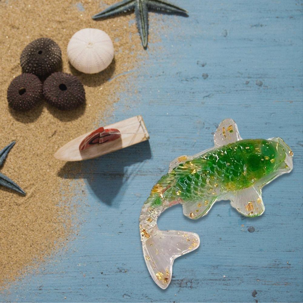 Эпоксидная смола, кристалл, гравий, орнамент в виде карпа, кристалл, фигурка рыбы для дома