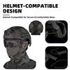 Tactical Goggles with UV Protection Anti-Glare Lens, High Impact Resistant Protective Goggles fit ARC Rail Helmet for Airsoft