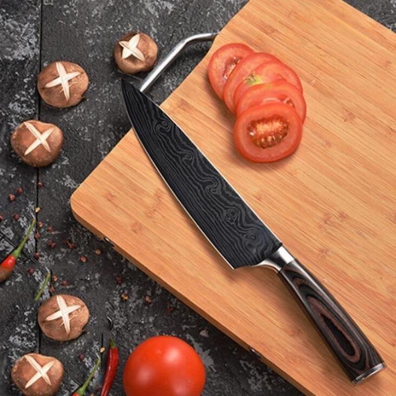 Нож шеф-повара из нержавеющей стали, 8-дюймовый дамасский стальной японский нож шеф-повара, кухонный инструмент для приготовления пищи